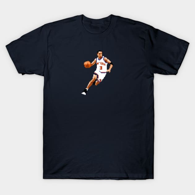 John Starks Pixel Dribble T-Shirt by qiangdade